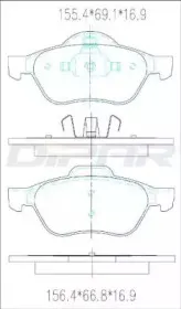 Комплект тормозных колодок, дисковый тормоз DITAS купить