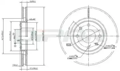 Тормозной диск DITAS купить
