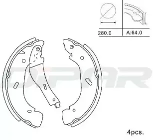 Комплект тормозных колодок DITAS купить