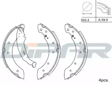 Комплект тормозных колодок DITAS купить