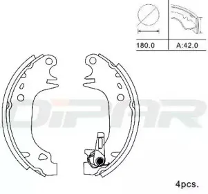 Комплект тормозных колодок DITAS купить