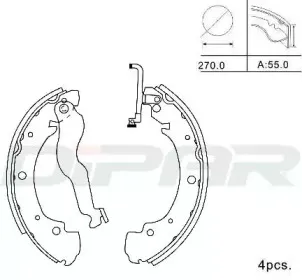 Комплект тормозных колодок DITAS купить