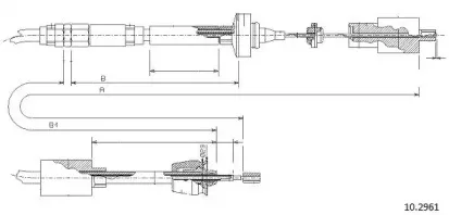 Трос, управление сцеплением CABOR купить