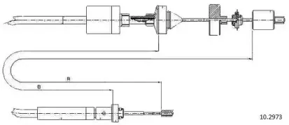 Трос, управление сцеплением CABOR купить