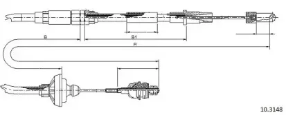 Трос, управление сцеплением CABOR купить