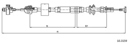 Трос, управление сцеплением CABOR купить