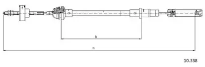 Трос, управление сцеплением CABOR купить
