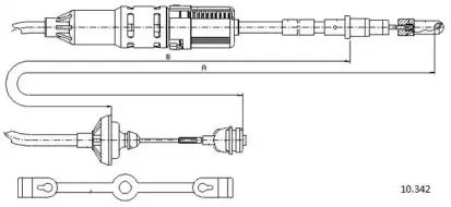 Трос, управление сцеплением CABOR купить