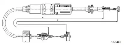 Трос, управление сцеплением CABOR купить