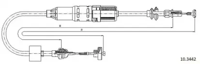 Трос, управление сцеплением CABOR купить