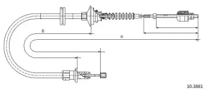 Трос, управление сцеплением CABOR купить