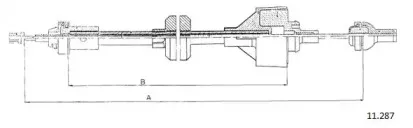 Трос, управление сцеплением CABOR купить