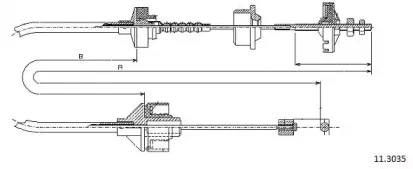 Трос, управление сцеплением CABOR купить
