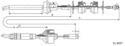 Трос, управление сцеплением CABOR купить