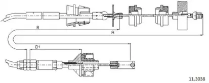 Трос, управление сцеплением CABOR купить