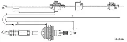 Трос, управление сцеплением CABOR купить