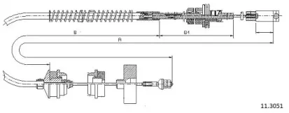 Трос, управление сцеплением CABOR купить