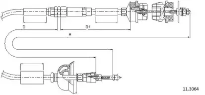 Трос, управление сцеплением CABOR купить