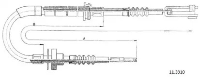Трос, управление сцеплением CABOR купить