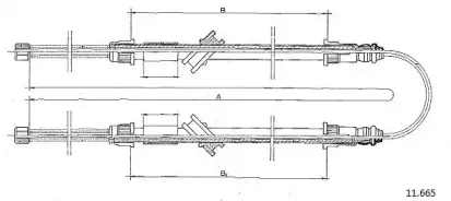 Трос, стояночная тормозная система CABOR купить