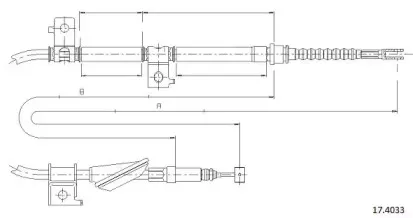 Трос, стояночная тормозная система CABOR купить