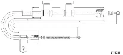 Трос, стояночная тормозная система CABOR купить