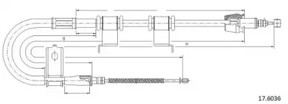 Трос, стояночная тормозная система CABOR купить
