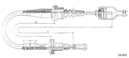 Трос, управление сцеплением CABOR купить