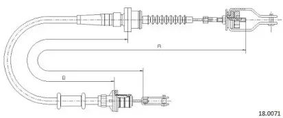 Трос, управление сцеплением CABOR купить