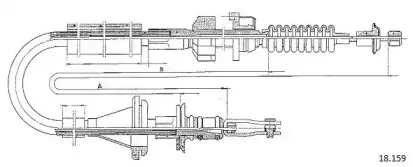 Трос, управление сцеплением CABOR купить