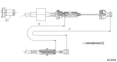 Трос, управление сцеплением CABOR купить