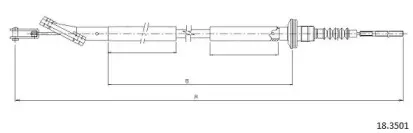Трос, управление сцеплением CABOR купить