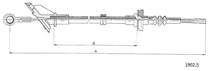 Трос, управление сцеплением CABOR купить