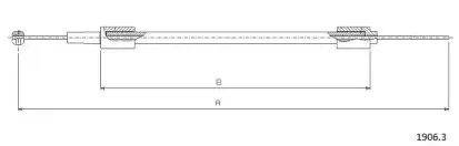 Тросик замка капота CABOR купить