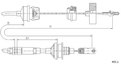 Трос, управление сцеплением CABOR купить