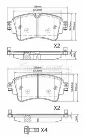 Комплект тормозных колодок, дисковый тормоз BORG & BECK купить