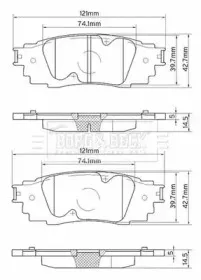 Комплект тормозных колодок, дисковый тормоз BORG & BECK купить