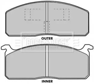 Комплект тормозных колодок, дисковый тормоз BORG & BECK купить
