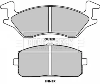 Комплект тормозных колодок, дисковый тормоз BORG & BECK купить