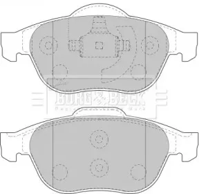 BBP1731 BORG & BECK - Гальмівні колодки до дисків BORG & BECK купить