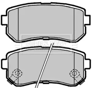 Комплект тормозных колодок, дисковый тормоз BORG & BECK купить