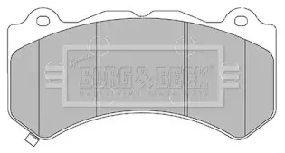 Комплект тормозных колодок, дисковый тормоз BORG & BECK купить