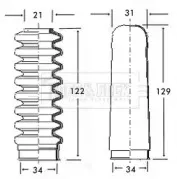 Пыльник, рулевое управление BORG & BECK купить