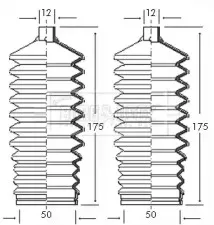 Пыльник, рулевое управление BORG & BECK купить