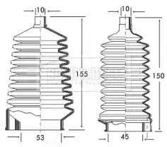 Пыльник, рулевое управление BORG & BECK купить