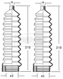 Пыльник, рулевое управление BORG & BECK купить