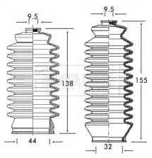 Пыльник, рулевое управление BORG & BECK купить