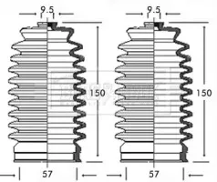 Пыльник, рулевое управление BORG & BECK купить