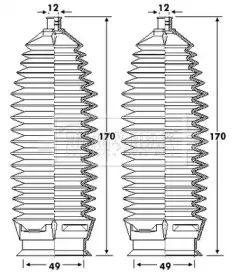 Пыльник, рулевое управление BORG & BECK купить