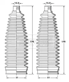 Пыльник, рулевое управление BORG & BECK купить